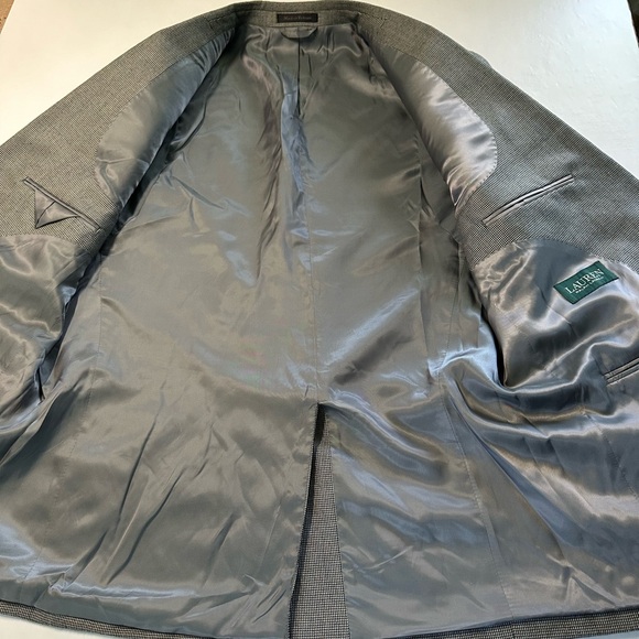 Ralph Lauren blade sports coat size 42R  2 button front, black and‎ gray plaid - Picture 6 of 13